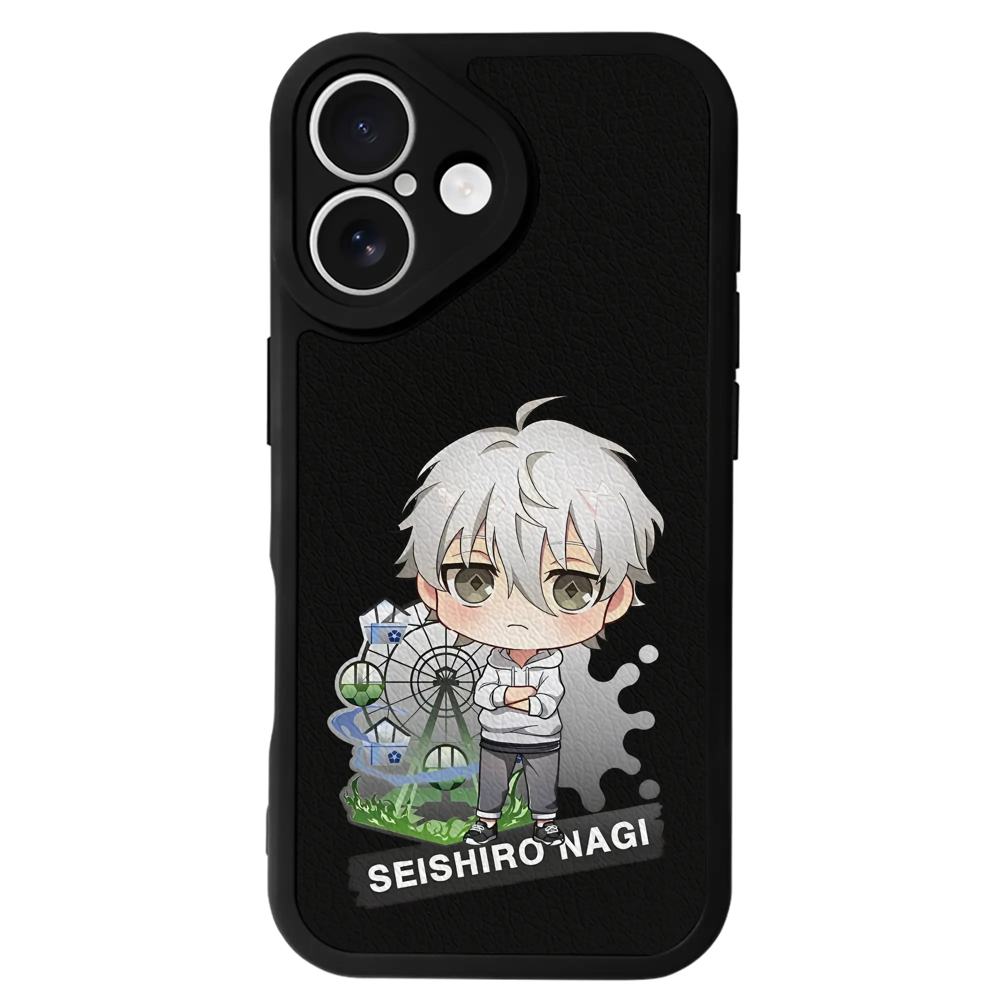 ブルーロック グッズ 凪 誠士郎 - IPhone 16シリーズ対応 ・ シリコンスマホケース ・ レザー調 ・ 高精度フィット ・ 耐衝撃 ・ ワイヤレス充電対応 ・ 精密カット